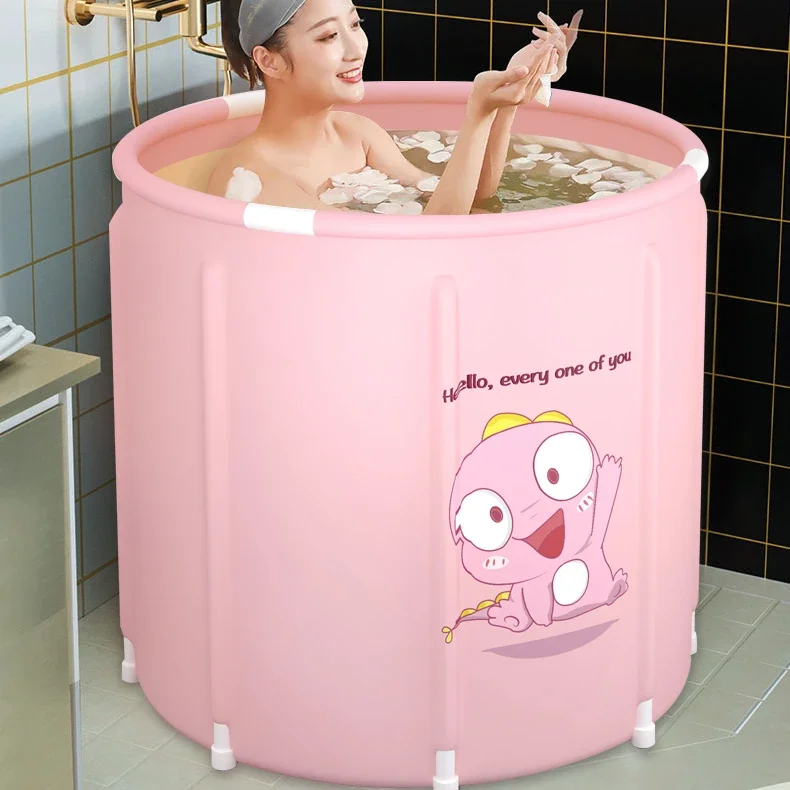 

Thickened Bathtubs Adult Large Full Body Foldable Bath Tub Hot Eco Friendly Tina Plegable Bathroom Products Home Sauna
