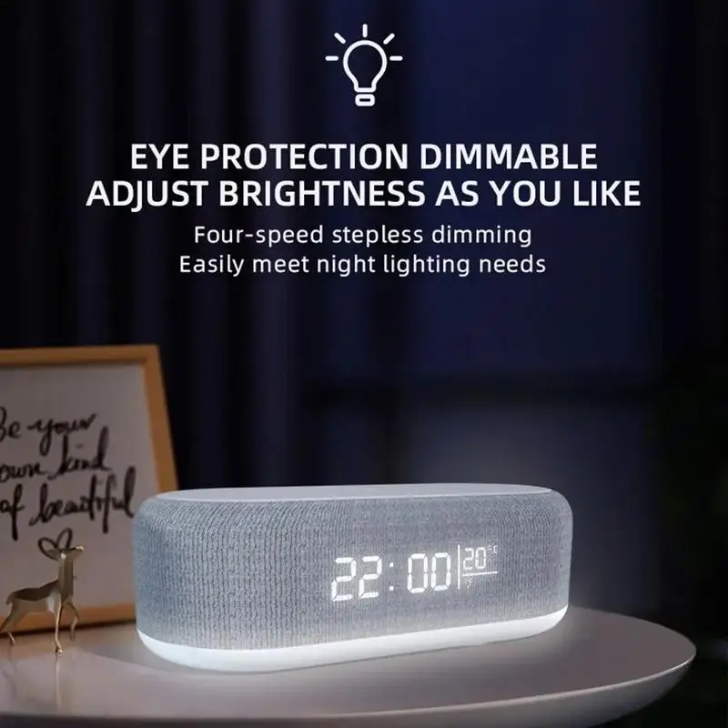 

Беспроводная зарядная станция 3 в 1, станция для быстрой зарядки с будильником, будильником, цифровой будильник с измерителем температуры