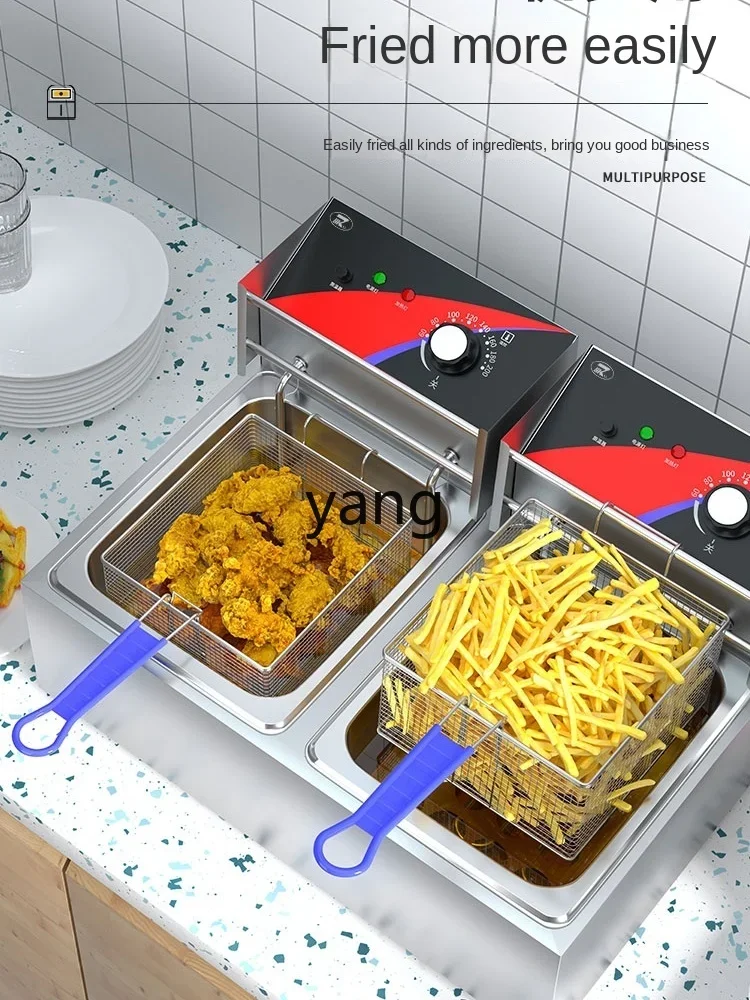 L'm'm Commercial Single Double Temperature Large Capacity Thickened Fryer Fried Dough Sticks Machine