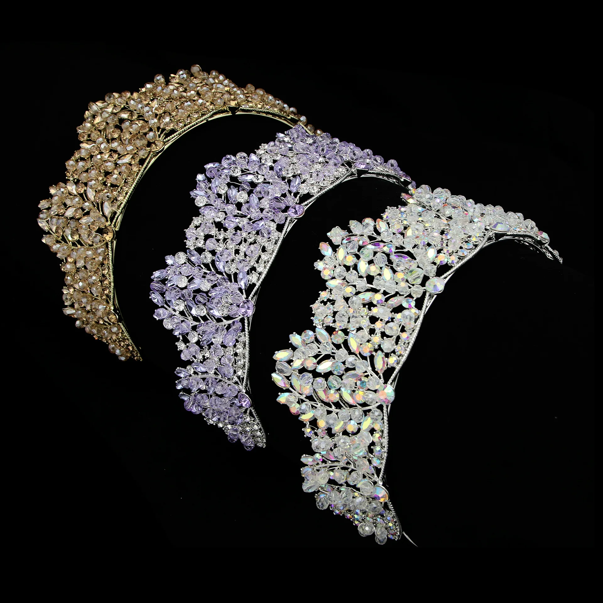 New Fashion Elegant Headwear Multicolor Alloy Wedding Headwear Crown Headwear Bridal Crown