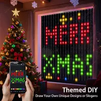 LED Decoration RGB curtain Smart Lights App Controlled String Fairy Lights DIY Pattern and Text Programmable Music Sync Reote - Image 2