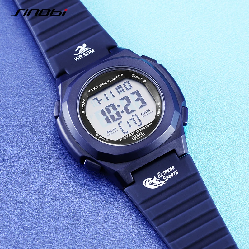 SINOBI Woman Digital Watches Sports Waterproof Bracelet Clock Gold Electronice LED Wristwatch Male Female Casucal Montre Relogio