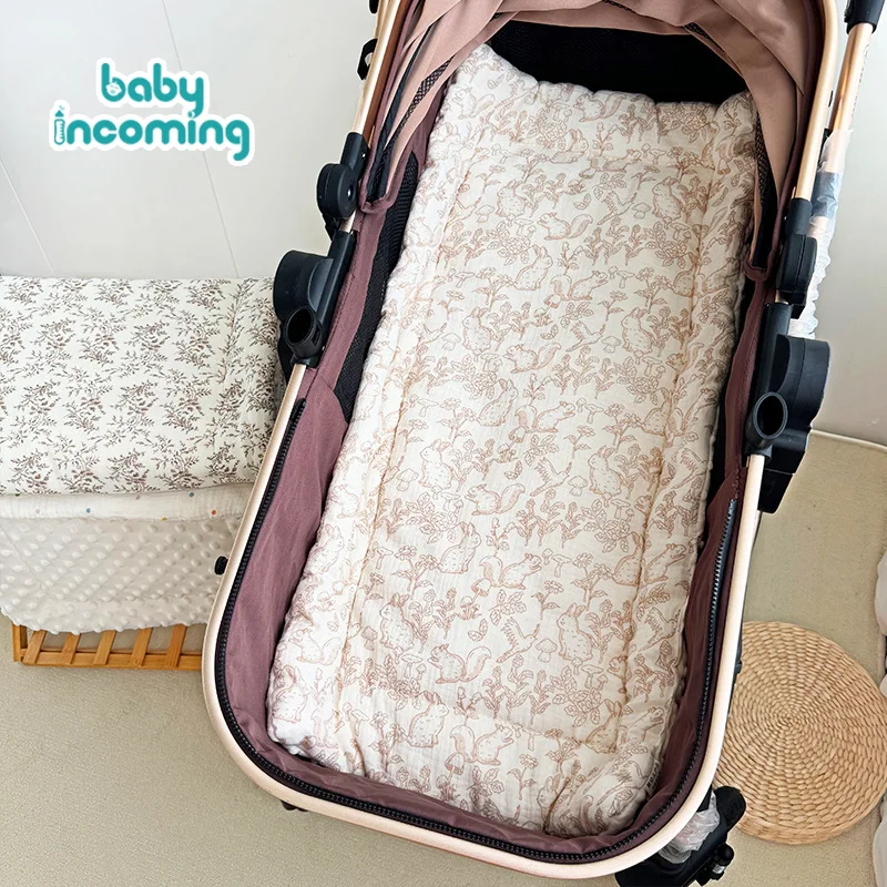 40x80cm Baby Stroller Cotton Cushion Machine Washable Thick Double-sided Available Car Seat