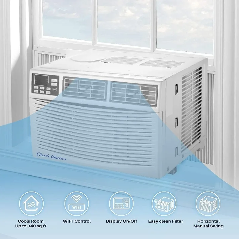 8000 BTU WiFi Enabled, Alexa Ready, Energy Savings - Window Mounted Air Conditioners Unit (10.9 CEER 120 VAC) White, Cool Only 3