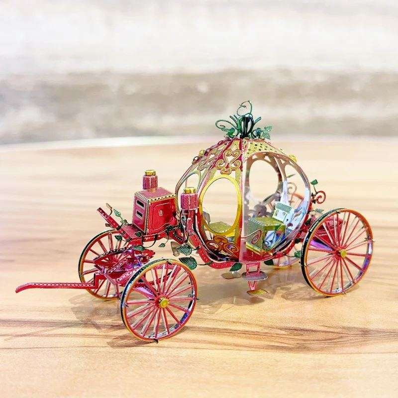 

METALHEAD Pumpkin Car Princess Carriage All Metal Stainless Steel Diy Assembly Model 3d Glue-Free Three-Dimensional Puzzle