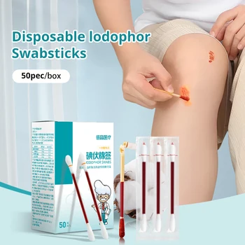 5050-500Pcs Disposable Iodine Cotton Swabs Sterilize Asepsis Family Emergency Kit Care Sanitary Portable Outdoor Medical Suppli-500Pcs Disposable Iodine Cotton Swabs Sterilize Asepsis Family Emergency Kit Care Sanitary Portable Outdoor Medical Supplie 1