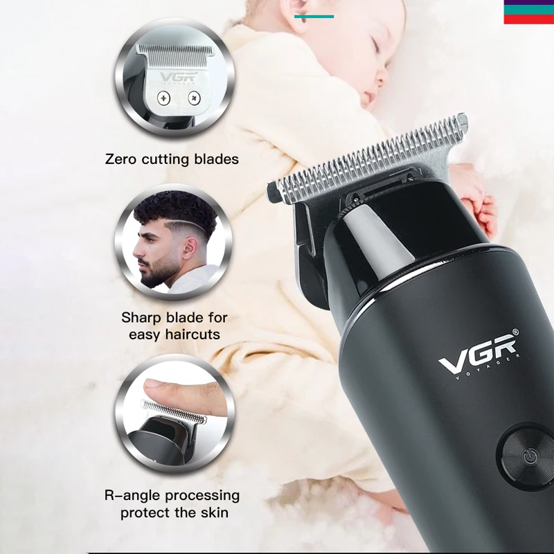 VGR V-937 전문 전기 헤어 트리머, 무선 수염 및 헤어 클리퍼, 남성용 헤어 커터 기계, 충전식 세트