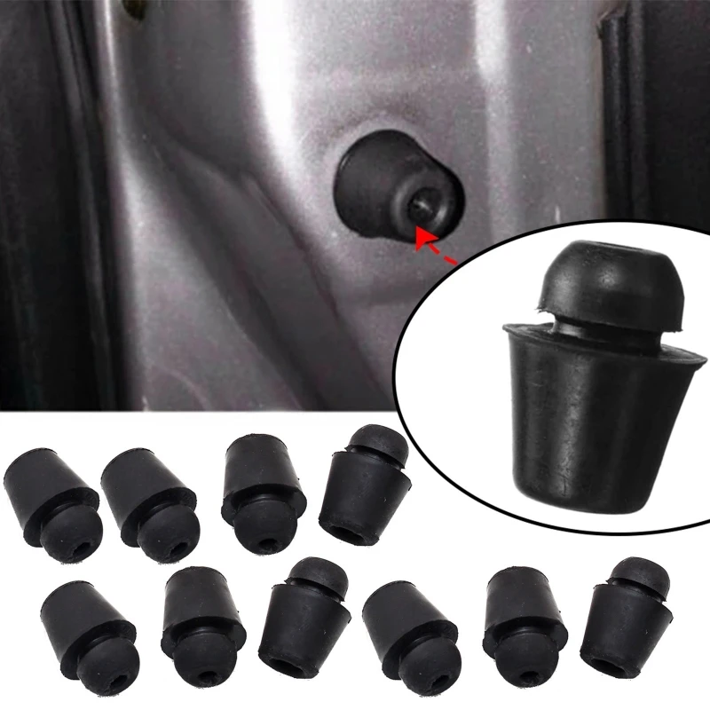 

10/20/30Pcs Car Door Shock Absorbing Gasket Black Rubber Pads Car Door Dampers Sticker Noise reduction Car Door Accessories