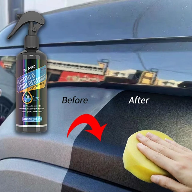 Car Plastic Trim Restorer Exterior Rubber Parts Renovator Aivc Back To  Black Shine Coating Polish Repair Spray Car Detailing