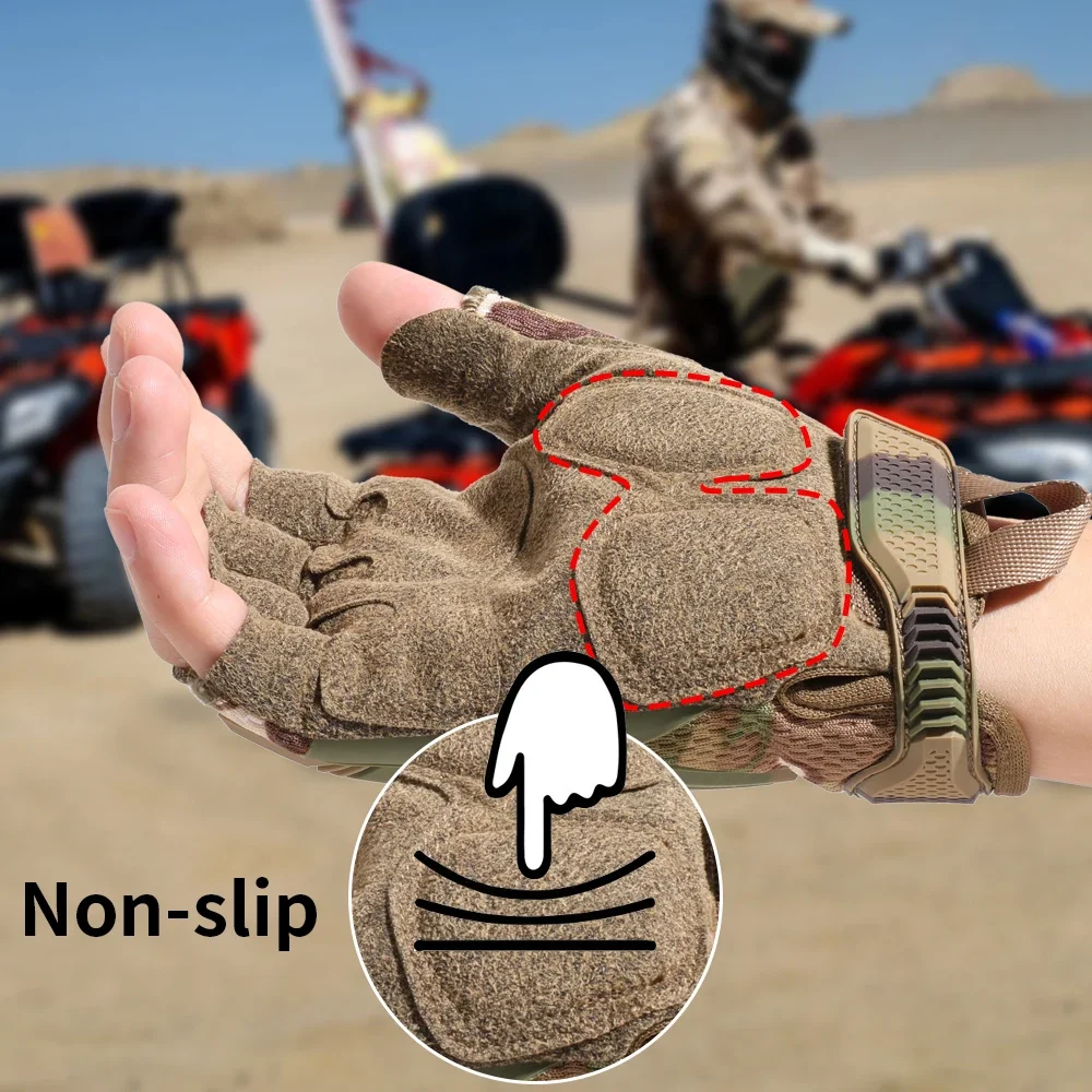 Touch Screen Tactical Cycling Gloves Outdoor Combat Airsoft Paintball Hunting Shooting Hiking Bicycle Sports Anti-Slip Men Women 3