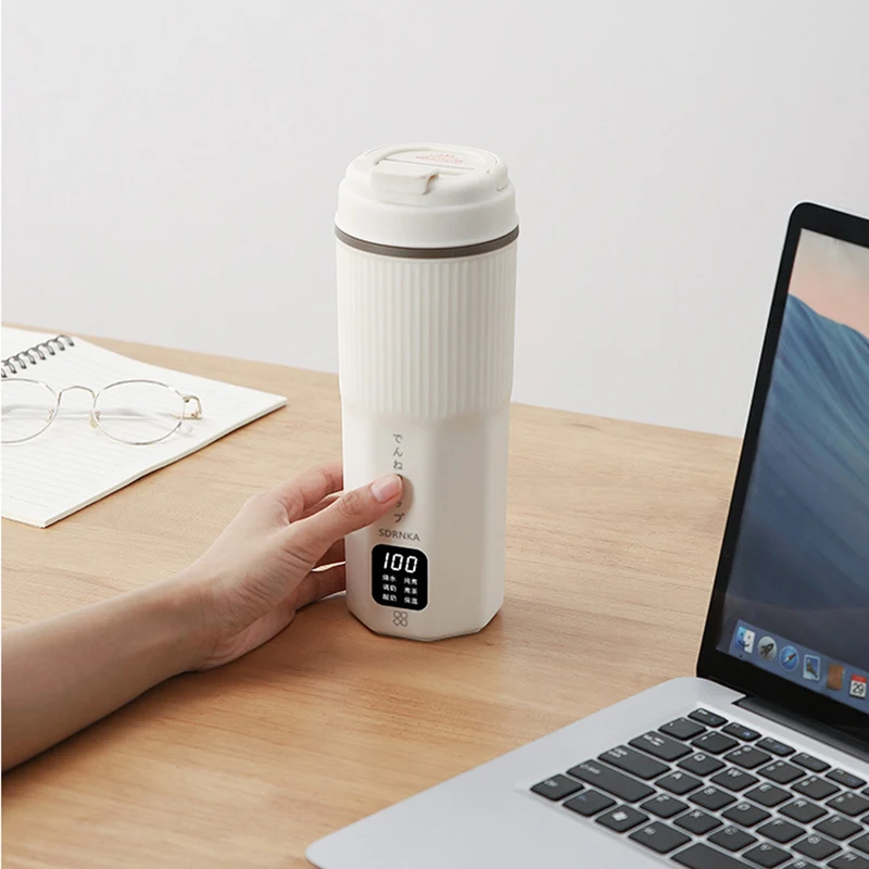 500ml Portable Electric Kettle Multifunctional Heating Cup Stew Cup Health Preserving Pot Thermo Pot Mini Travel Teapot 220V 4