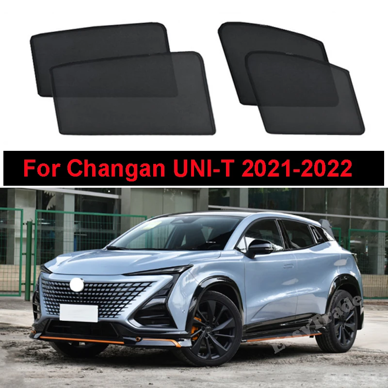 

For Changan UNI-T 2021 2022 Accessories Front Rear Window Magnetic Sunshade Car Side Window Mesh Curtain UV Protection Sun Visor