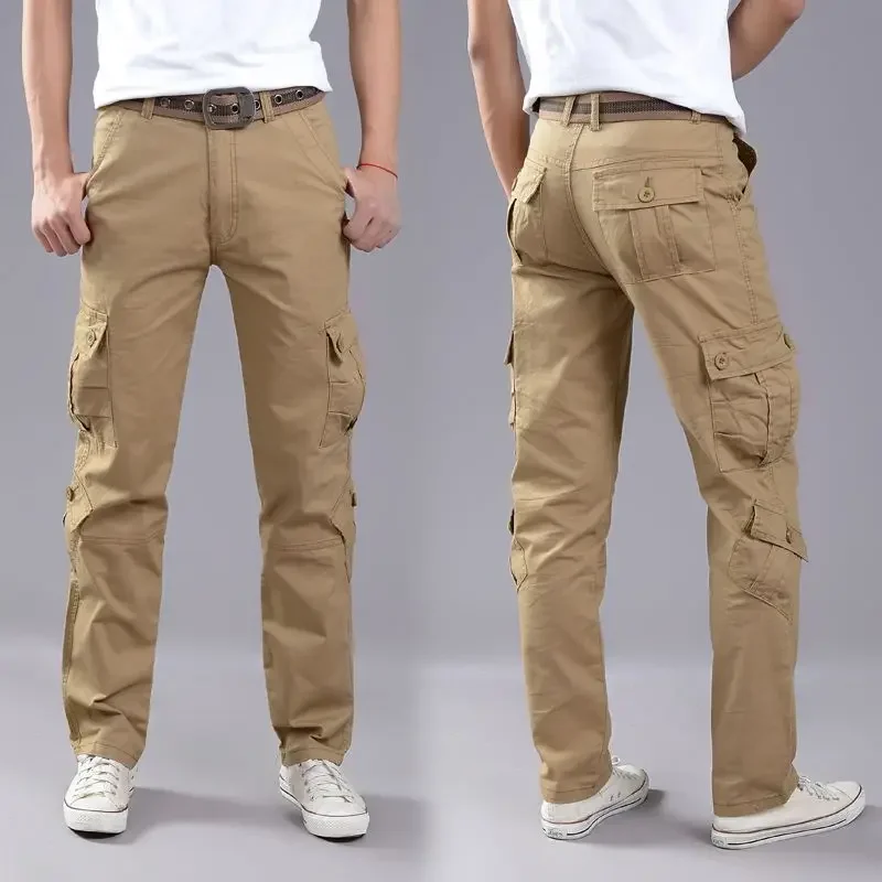 thumbnail image 1 of Pantalones cargo de senderismo de algodón para exteriores para hombres, pantalones estéticos, baratos, de lujo, nuevos, para hombre, ropa técnica más barata, diseñador emo, sueltos, 1 of 5