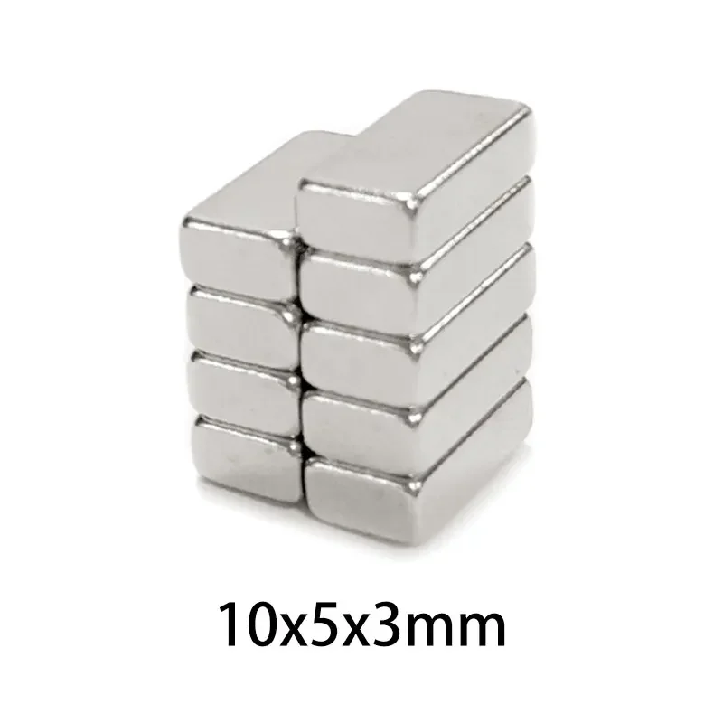 

100PCS 10x5x3mm N35 Cuboid Powerful Neodymium Magnets Permanent NdFeB Super Strong Magnetic Block 10*5*3mm Aimant