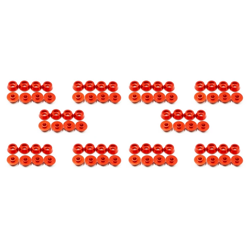 【Hot Cake】80Pcs Metal Connecting Rod Screw Gasket Shim Washer Rest For WPL C14 C24 C34 C44 MN D90 D91 D99S RC Car,Red