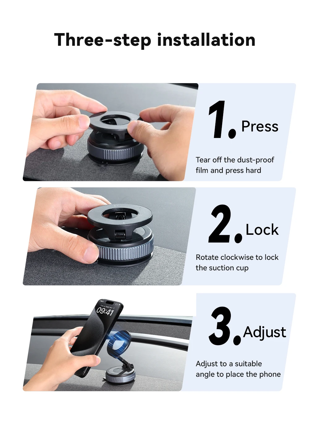 For Tesla Model 3 Y Juniper Golf BMW Magnetic Car Phone Holder 360 degree Rotati