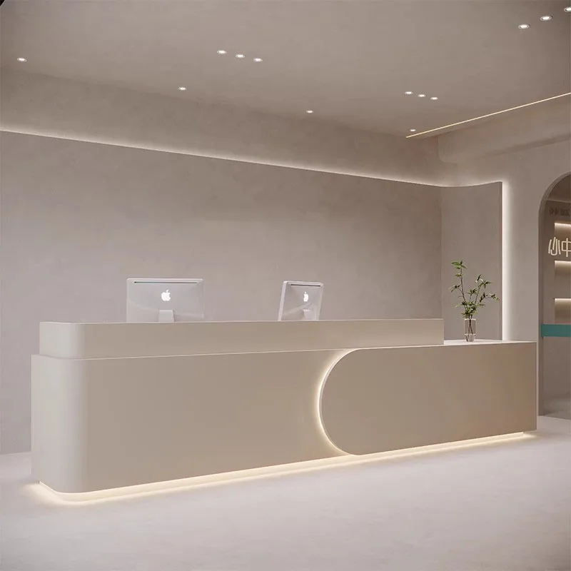 Office Clinic Reception Desk Executive Front Premium Designs Beauty Salon Reception Desk Cash Mostrador Oficina Furniture HDH