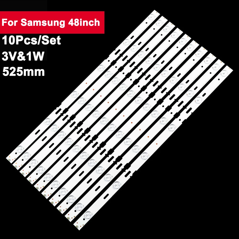 10 Pz/Set Barra Led Retroilluminata Tv Da 525Mm Per Samsung 48 Pollici Muslimlimexlsc480Hn03 Muslimexmuslimexayb
