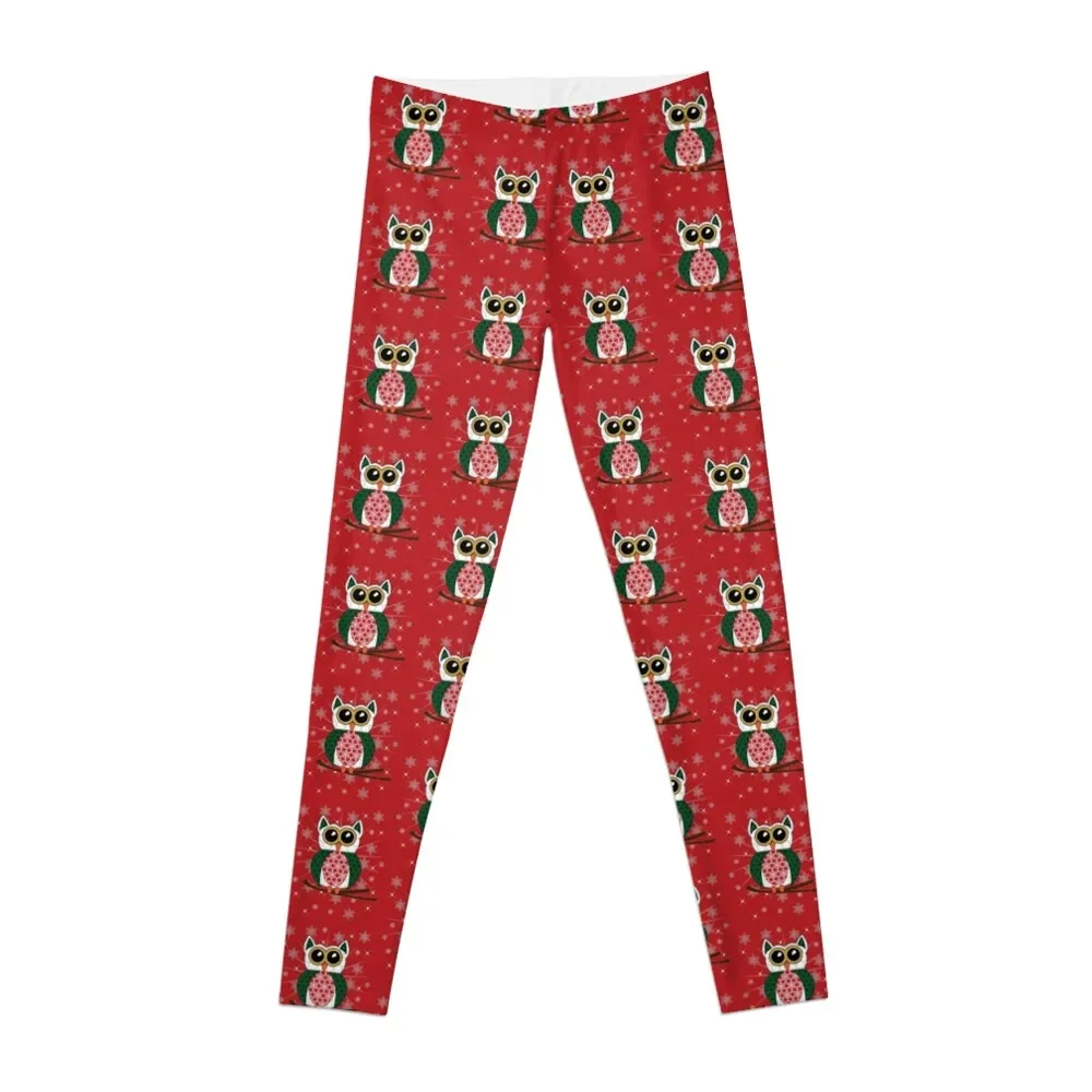 

Festive Christmas Snowflake Owl Leggings sports for gym workout shorts Women's pants Sports pants for Womens Leggings
