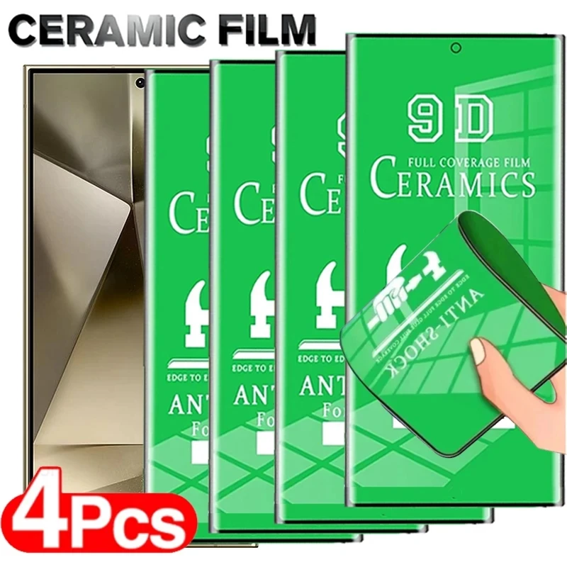 

4PCS Soft HD Ceramic Film for Samsung Galaxy S21 S20 S22 S23 S24 Ultra FE S10 S9 S8 Plus Note 20 Ultra 8 9 10 Screen Protector