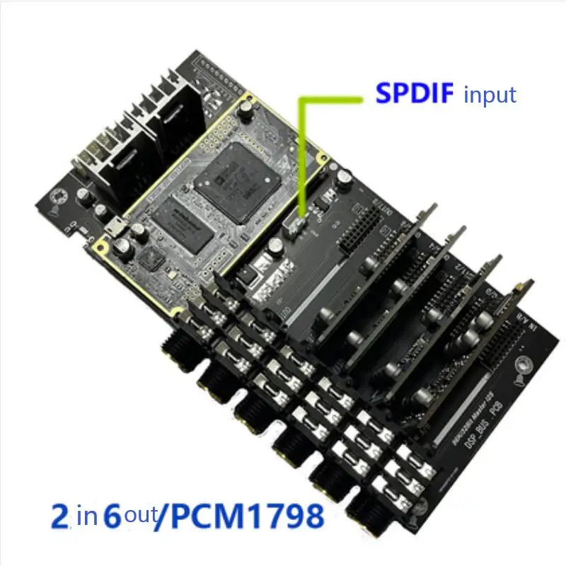 ADSP21489 development board DSP divider ADC PCM1804 Input +DAC PCM1798