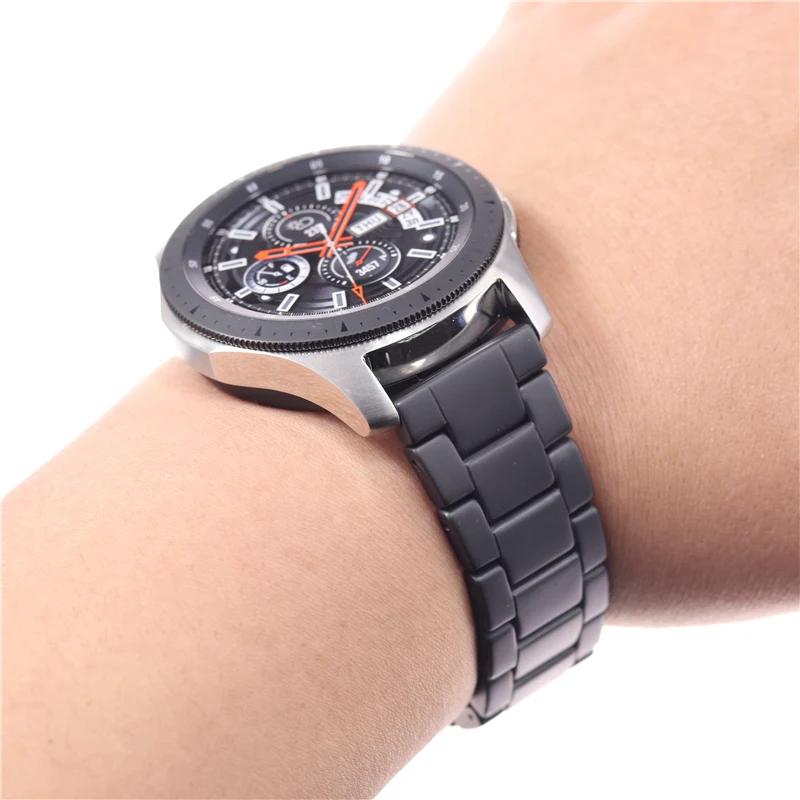 

Brushed Strap 20mm 22mm for Samsung Galaxy Watch 3 45mm 46mm 3 41mm 42mm Fashion Watch Replacement Strap Connecting Wristband
