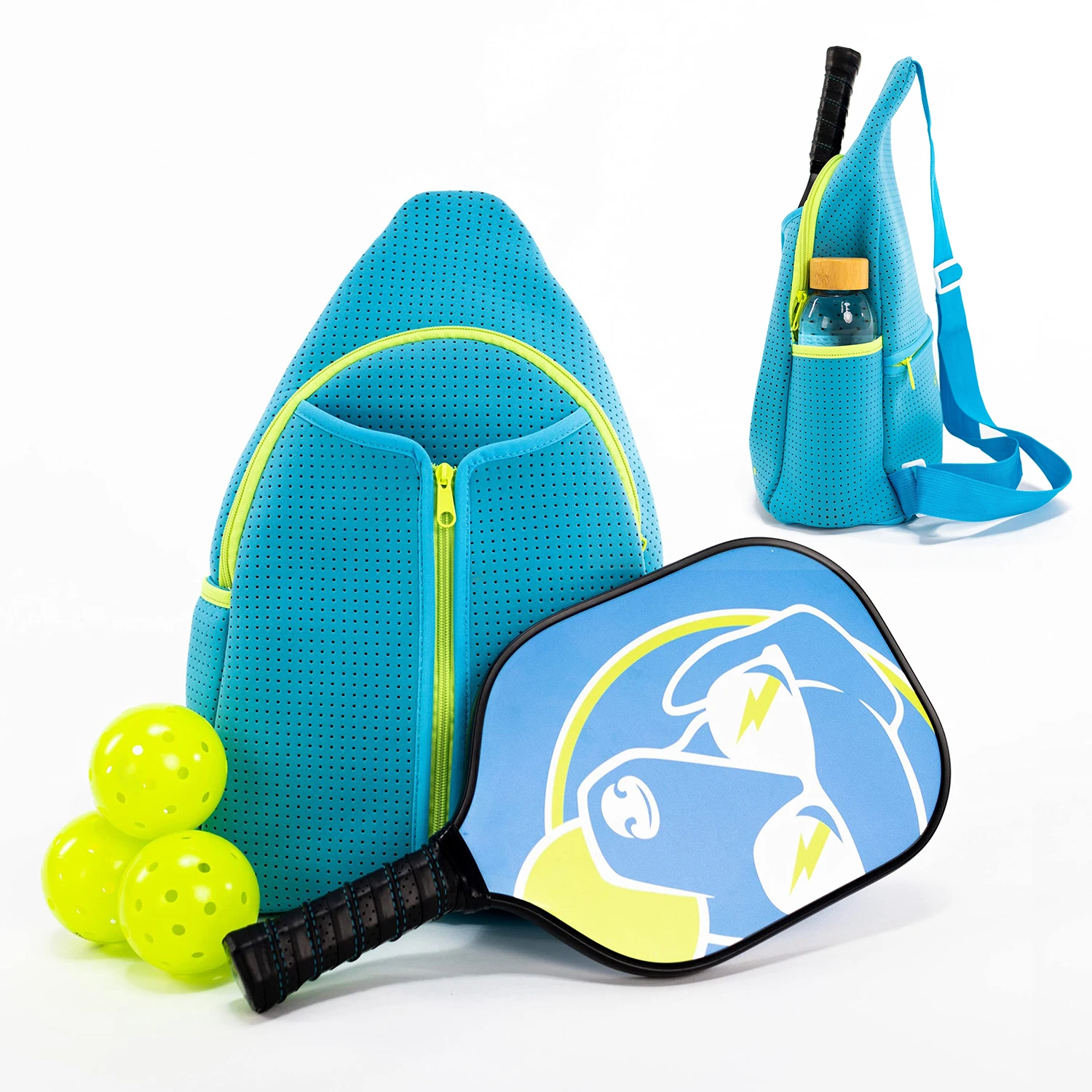 

Sporting Pickleball Paddle Racquet Sport Bag Mini Portable Neoprene Pickle Ball Tennis Racket Bag Crossbody Bag