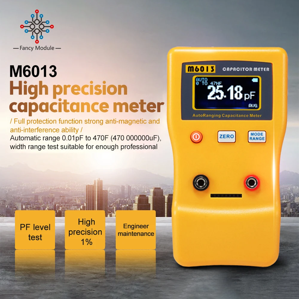 

M6013 Multimeter ESR Capacitance Ohm Meter Professional Measuring Internal Resistance of Capacitor Capacitance Circuit Tester
