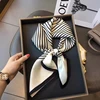 Fashion Print Square Scarf Hijab For Women Girls Satin Silk Bandana Muslim Headband Neckerchief Hair Band Wrap Shawls Foulard 1
