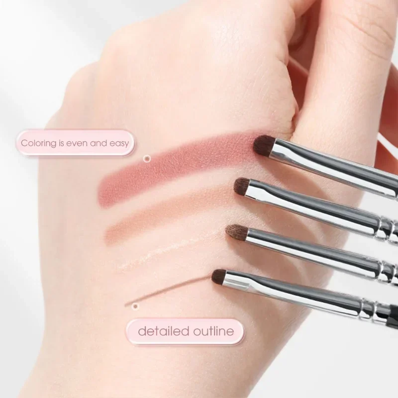 1/4Pcs Flat Eyes Makeup Brushes Professional Angled Eyebrow Eyeliner Contour Brush Concealer Eyeshadow Make Up Cosmetics Tools makeup brush set makeup brush