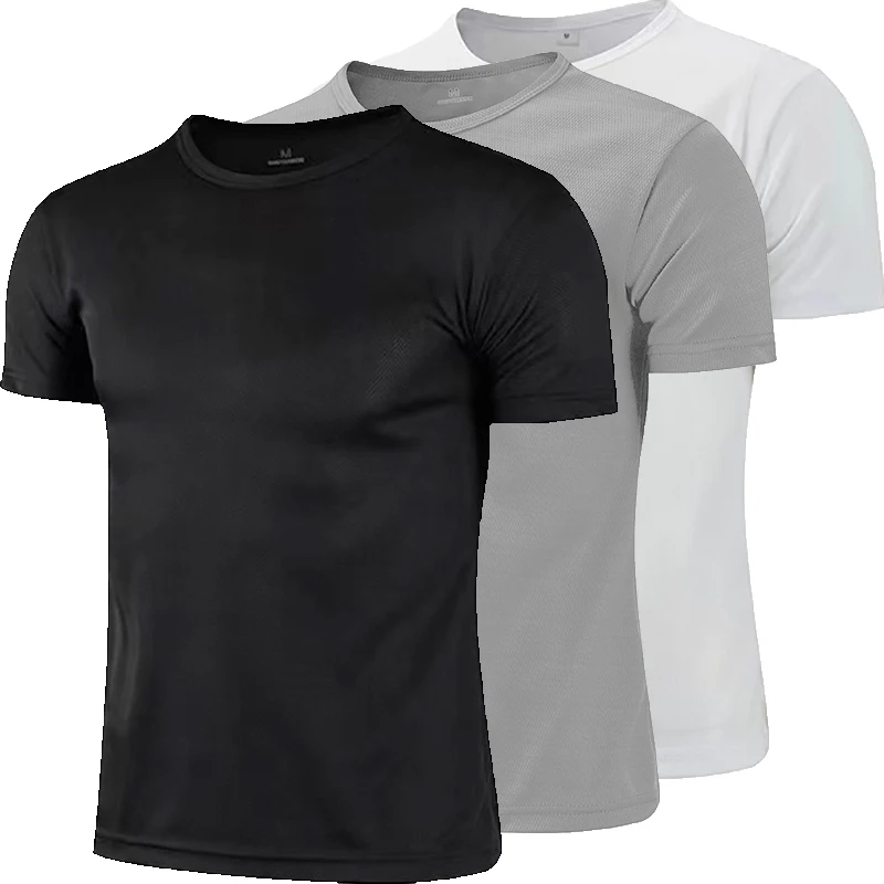 Pack De 5 Camisetas Deportivas Para Hombre, Transpirables, De Secado Rápido, De Manga Corta, Técnicas, Para Correr, Para Entrenamiento, M