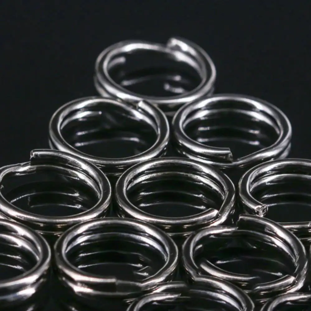 PATIKIL Vissen Split Rings, Vissen Swivel RVS Ringen Dubbele Afgeplatte