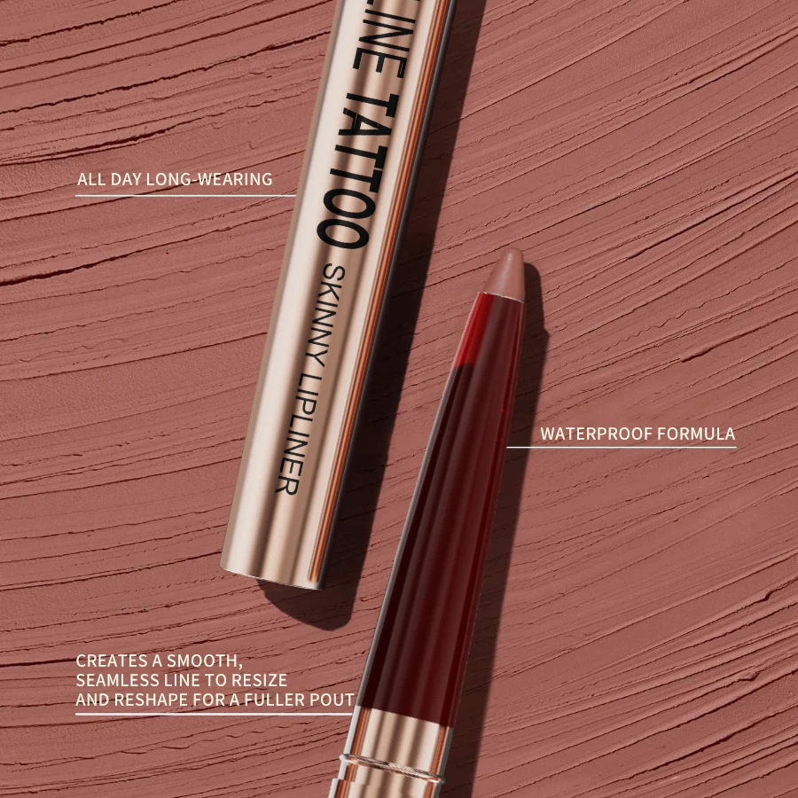 PHOFAY Lipliner Waterproof Matte Lip Pencil Red Contour Tint Lipstick Long Lasting Non-stick Cup Moisturising Lips Makeup 3