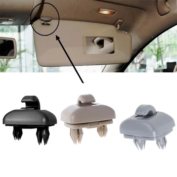 2PCS Car Interior Sun Visor Cap Clip Hook Fixing Clips For AUDI A1 A3 A4 A5 Q3 Q5 S3 S4 S5 TT Allroad Interior Accessories 1
