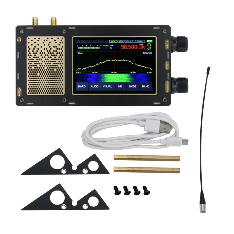 

MOOL Malachite-DSP1 SDR короткая волна 3,5 c дюйма 50 кГц-2 ГГц Малахит DSP SDR радиоприемник с расширенной версией для 2 антенн