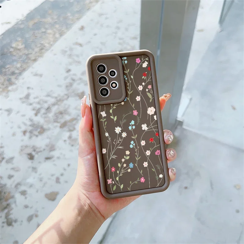 Elegant Leaves Flower Silicone Phone Case