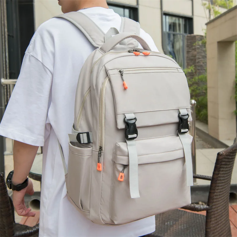 Large capacity black backpack with adjustable shoulder straps and multiple pockets, perfect for hiking and outdoor activities -