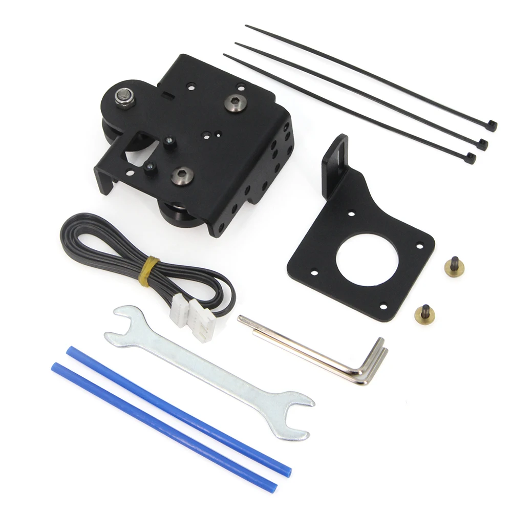 Upgrade Direct Drive Support Aluminum Plate with Pulleys with Single Gear Extruder Kit, Easy Print Filament for Ender3/V2,CR-10 upgrade 3d printer direct extruder support kit with 4pcs pulleys 1meter belt easy print flexible filament for ender 3 pro cr 10