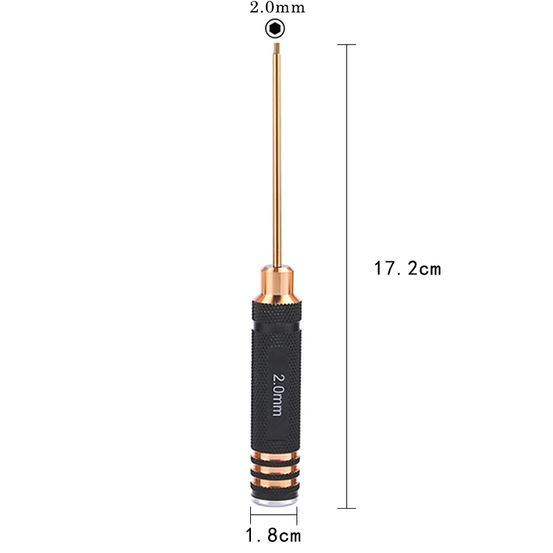 Gros plan sur un embout de tournevis de précision 2.0mm pour drone, avec pointe magnétique.