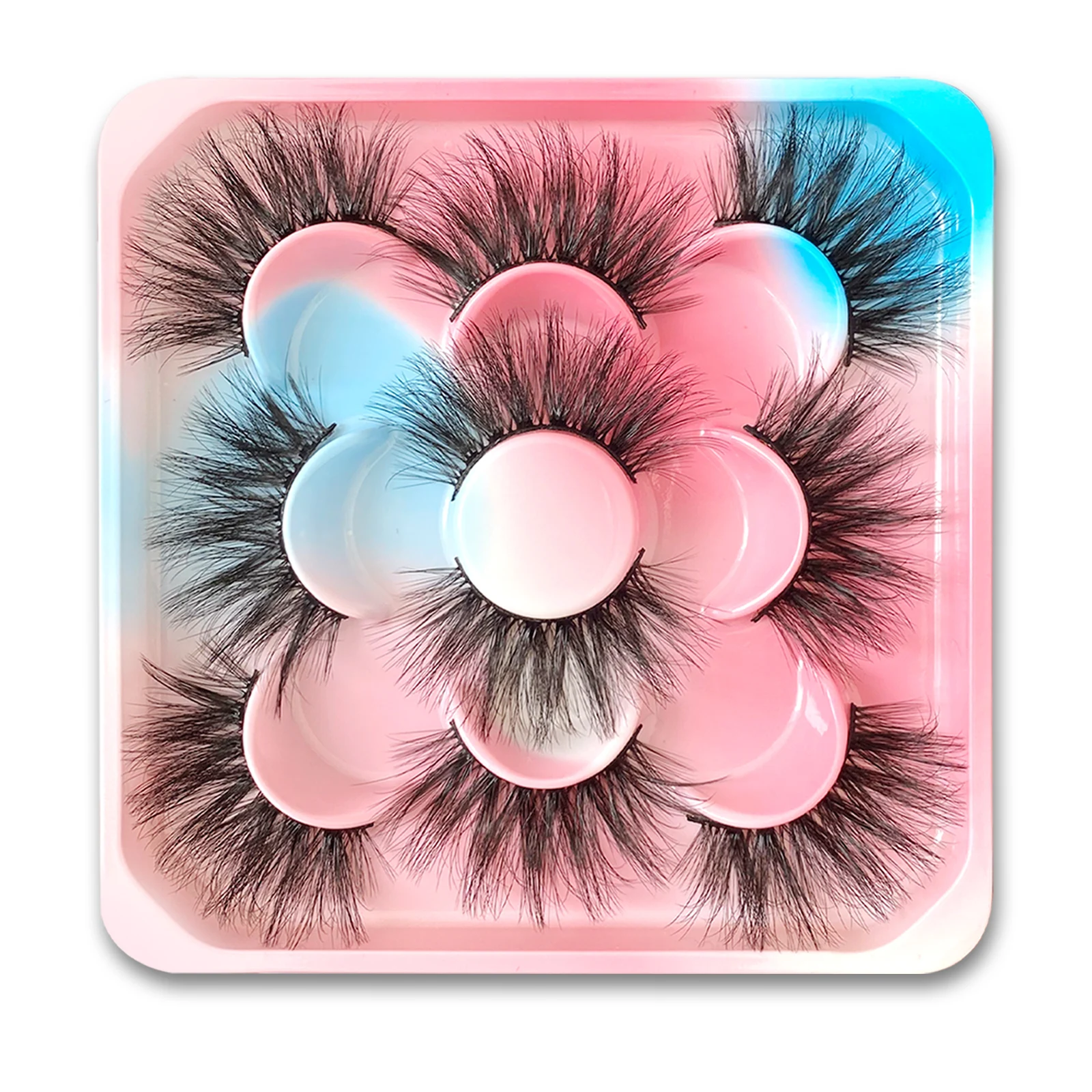 Description Picture 5 of item5D Mink Eyelashes Makeup Eyelashes 3D Mink Lashes Fluffy Soft Wispy Volume Thick Long Mink False Eyelashes