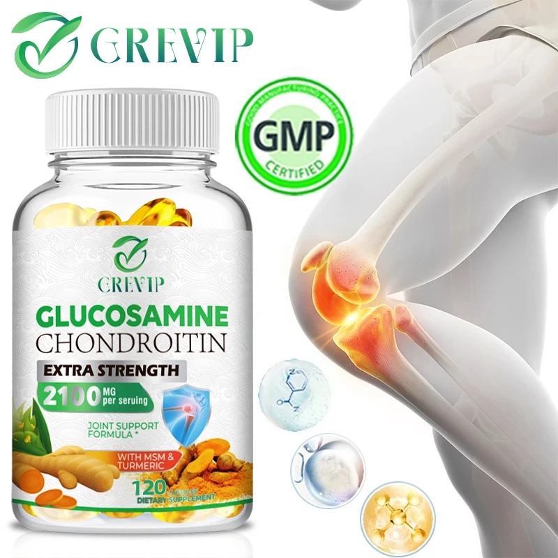 

Glucosamine Chondroitin MSM Complex - Joint Support Supplement Supports Joint Health and Mobility with Quercetin and Bromelain