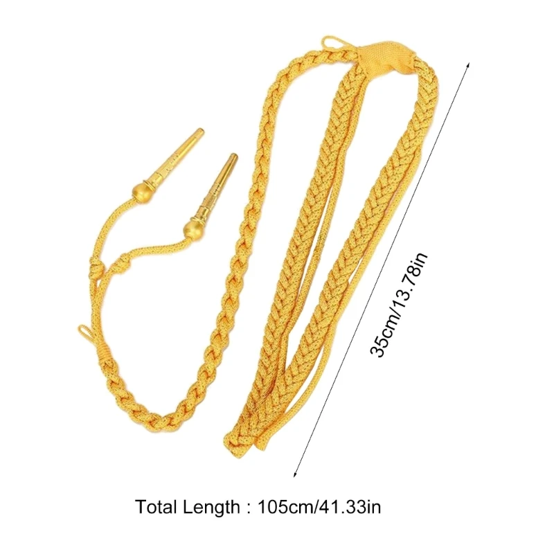 Uniform Shoulder Bars Cord Shoulder Epaulet Aiguillette for Stage Performances