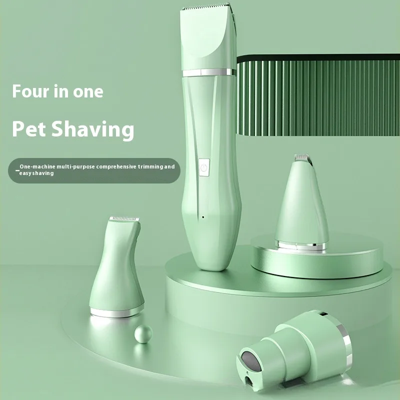 newly Upgraded Household Pet Shaver 4 In 1 Pet Electric Hair Trimmer Dogs Cat Grooming Clipper Nail Grinder USB Rechargeable