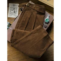 GDCK-0013 RedTornado Super Quality High Waist Washed Pants Sanforized Corduroy Cotton Casual Gurkha Chino 2