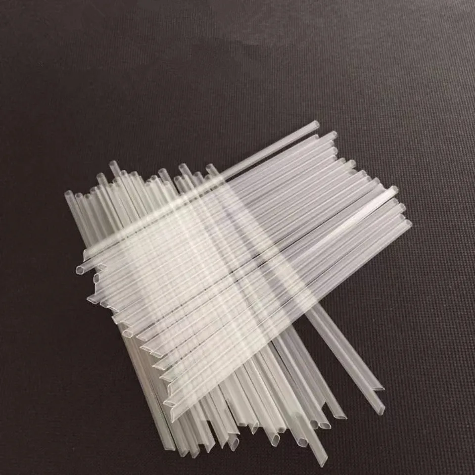 500Pcs Plastic Straw Disposable 15CM Short Transparent Pointed Hard Bulk  Thin Straw Commodity Kitchen Accessories Commercial DIY