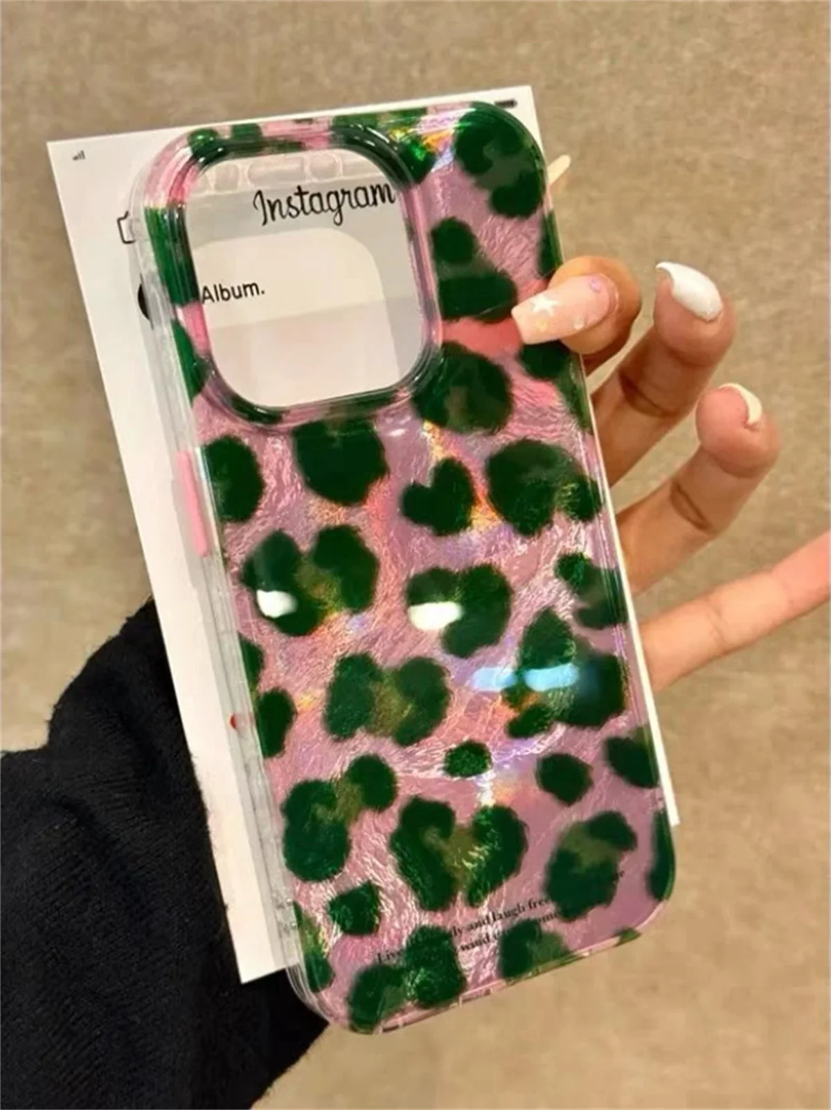 ตัวเลือกสินค้า เคสลายเสือดาวน่ารัก ป้องกันรอย iPhone 16/17/15/14/13/12 Pro Max