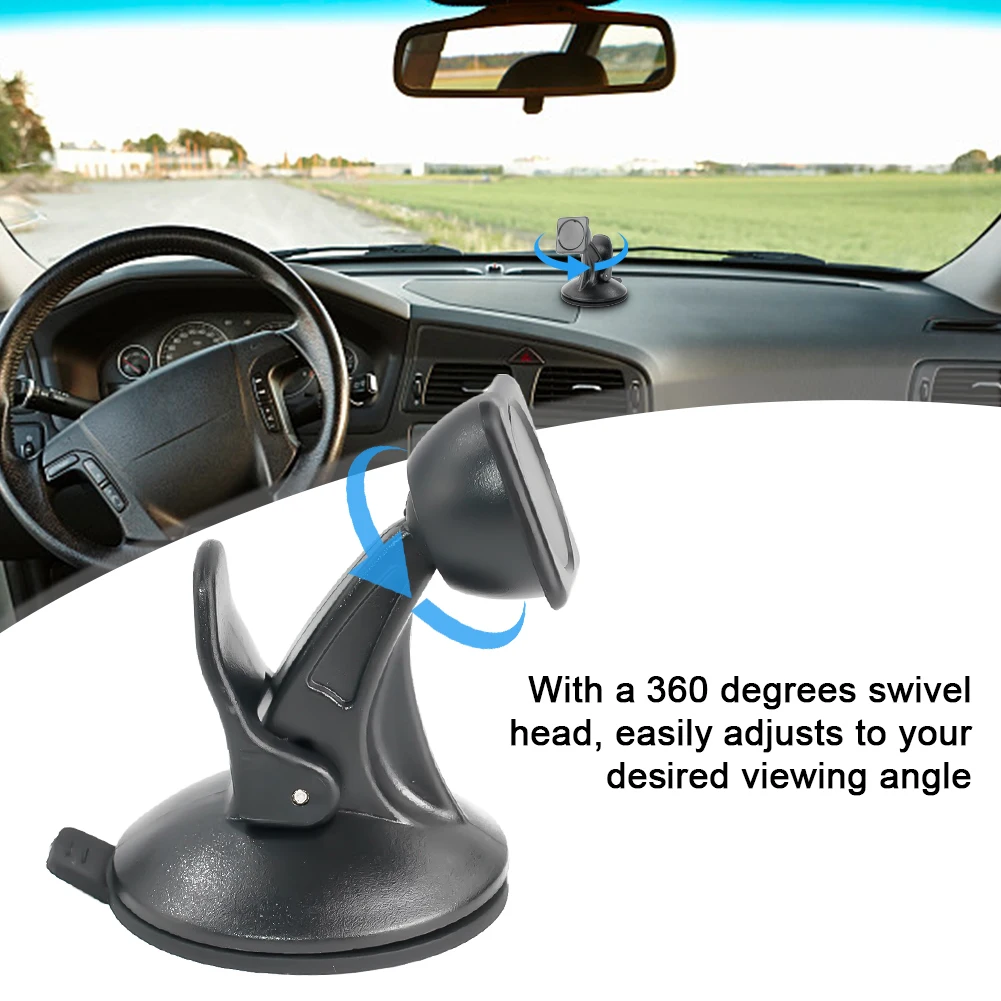 360° Swivel Car Bracket Mount, Black Plastic, Brand New, High Quality, Secure GPS Holder, Non-OEM, Original Replacement