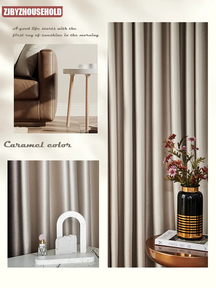 

Curtains for Living dining room bedroom Living room full blackout bedroom thickened hook stitching curtain curtain living