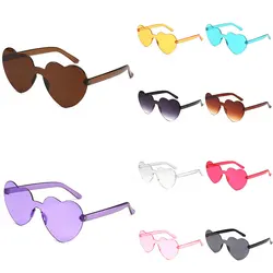 Sunglasses Frame All-match Spectacle Decorative Glasses Flat Mirror Eyewear Retro Frame Metal Fashion Love Heart Eyeglasses