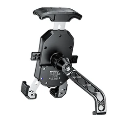 Universal Quick - Lock Handlebar Phone Mount for Motorcycles, Bicycles, ATVs, and Scooters (Rearview Mirror)